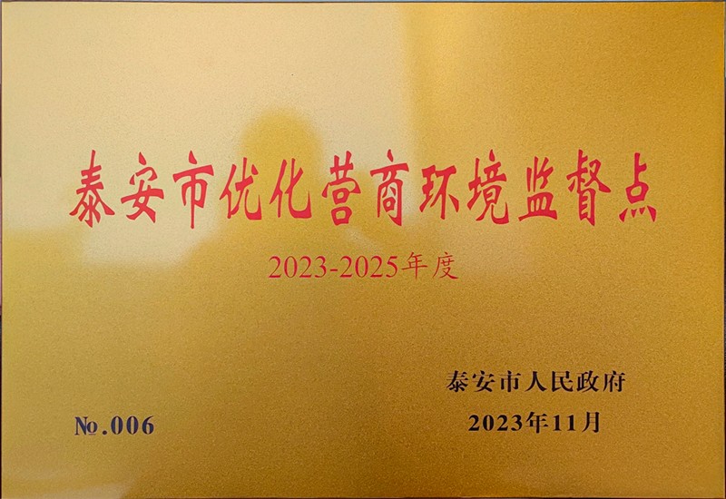 泰安市时代儒商经贸有限公司董事长张海英受聘为泰安市营商环境监督员